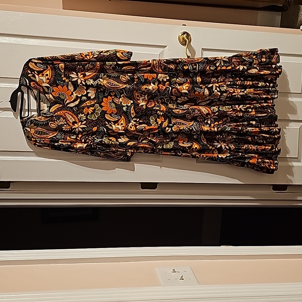 Zadie B's gorgeous fall dress xl with pockets and button detail and ruffle hem